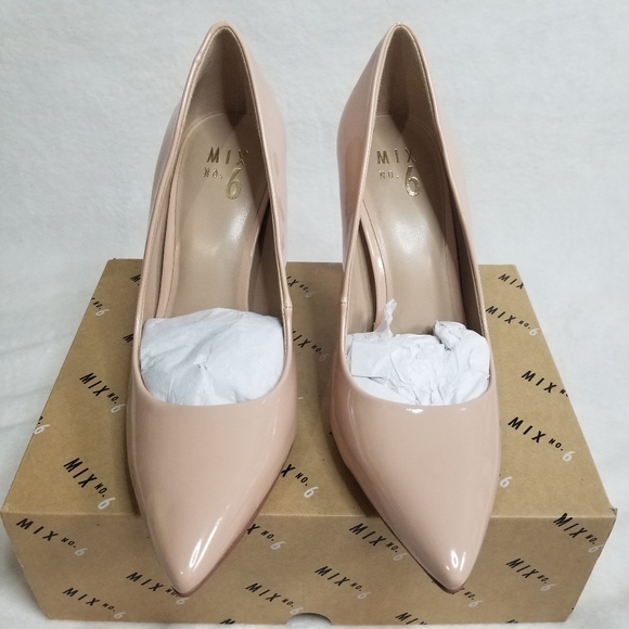 Mix NO.6 Danyah-C Womens Nude Maple Sugar Pointed Toe Heel Pumps 9M - Picture 4 of 8